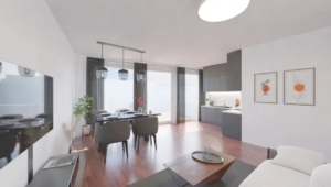 Wohn-Essbereich visualisiert