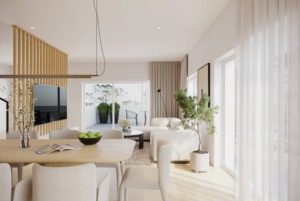 Visualisierung Wohn- Essbereich